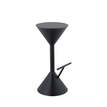Chronos 29.75" Modern Industrial Iron Hourglass Backless Bar Stool with Foot Rest - JONATHAN Y
